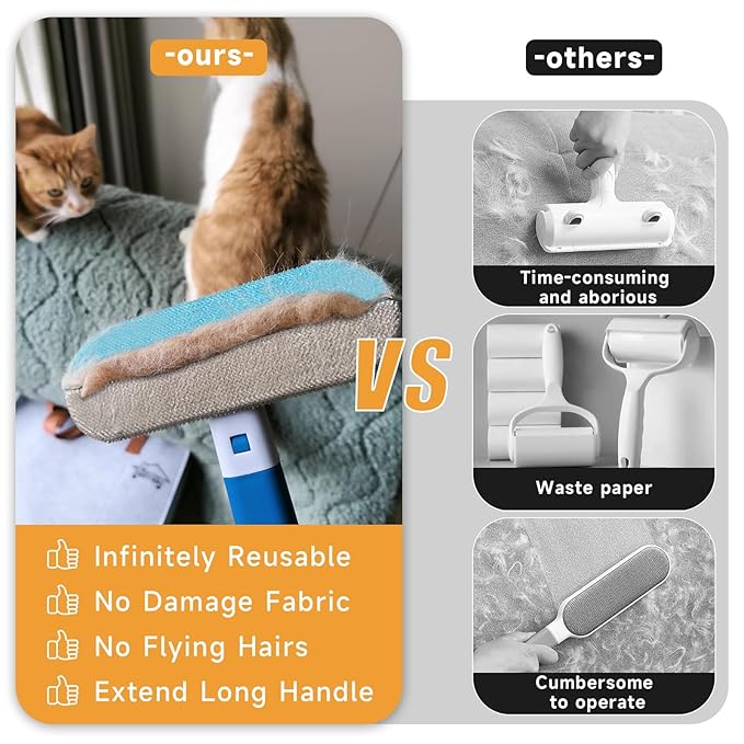Pet Hair Remover for Couch,18 Inch, Suitable for dog and cat hair, Washable, Reusable, Suitable for Sofas Carpets Sheets and Other Furniture, Eco-friendly and durable