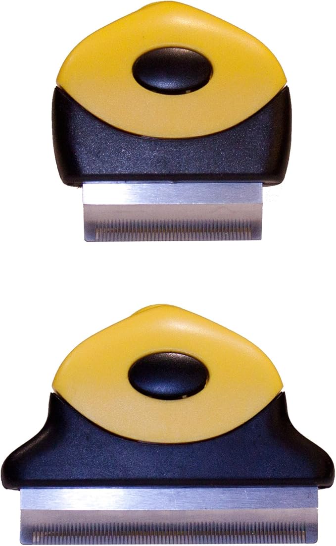 Pet Republique Dog Deshedding Tool - for Dogs, Cats, Rabbits, Any Furry Pets – Reduce Shedding – with 1.8 inches Small and 3 inches Large Replaceable Blades