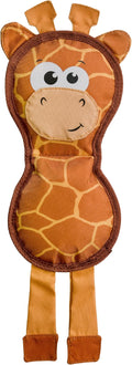 Outward Hound Fire Biterz Giraffe Firehose Plush Dog Toy, Brown, Medium
