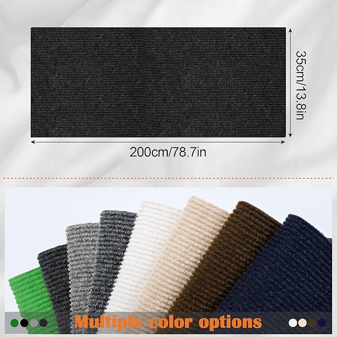 Cat Scratch Furniture Protector - 78.7" x 13.8" Trimmable Self-Adhesive Cats Claws Scratch Pads, DIY Cat Climbing Couch Protector for Scratch Post Cat Tree Replacement Indoor (Black)