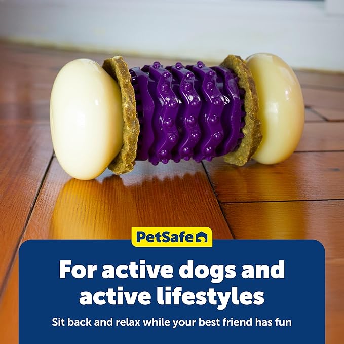 PetSafe Busy Buddy Nobbly Nubbly Treat Holding Dog Toy – Strong Chewers – Challenging - Treat Rings Included - Large