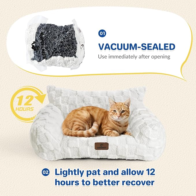 Large Dog Bed Sofa, Fluffy Pet Bed for Medium and Large Dogs, Supportive Dog Couch Sofa for Dogs, Pet Sofas with Washable Cover & Non-Slip, 38 inch, Blue