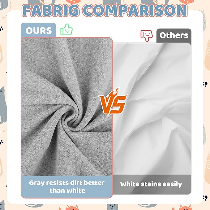 27.6" Cat Grooming Wrap for Cutting Nails, Cat Pattern Self-Adherent Fabric Wrap for Cats, Anti-Scratch Anti-Escape Multifunctional Cat Swaddle Tool for Teeth Brushing, Ear Cleaning
