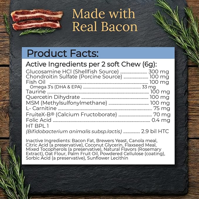 Multivitamins, Balanced Nutrition for Your Labrador, 90 Count, Made in the USA with Real Bacon