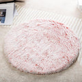 Round Plush Pet Mat Thin Style Pad Mat for Cats, Small Dogs, Rabbits, Guinea Pigs, Washable Soft Sofa mat, for Crate Cat Tree Tower Window Perch (Plum red, Medium (19.7inch) - 1pcs)