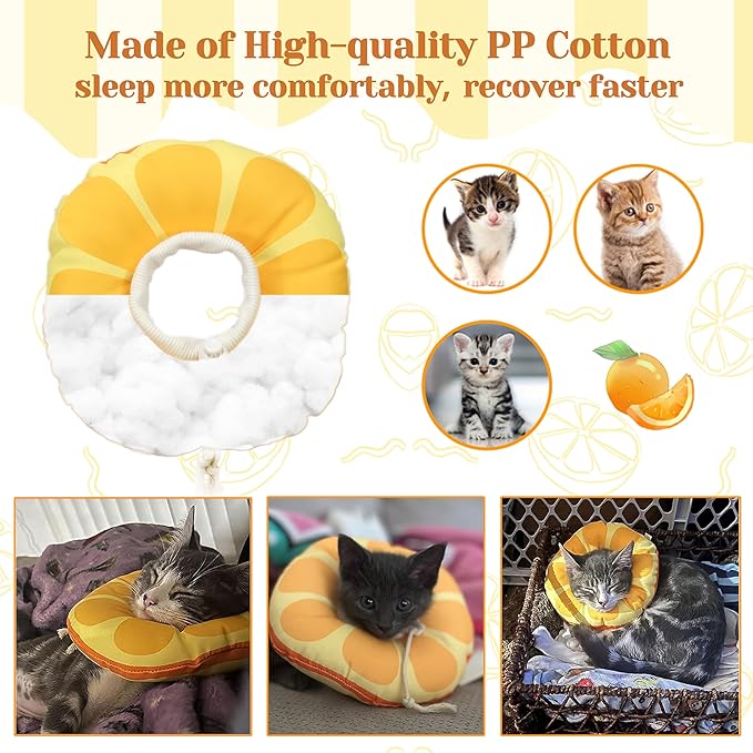 Kitten Cones After Surgery 0-6 Months, Donut Extra Small Kitten Cone Collar Soft to Stop Licking Neck, Elizabethan Kittens e Collar for Recovery, xs Small Cat Cone Spray, Pet Soft Cone for Cats