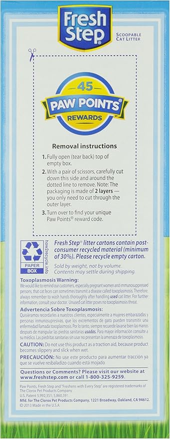 Fresh Step Scoopable Cat Litter, Perfume & Dye Free, 14 lb