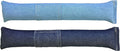 Refillable 15" (2-Pack) Catnip Cat Kicker Toys Filled with 1 oz Canadian Catnip, Dark Denim - Light Demim