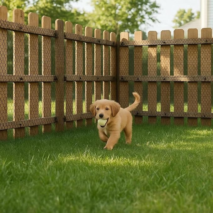 Plastic Chicken Wire Mesh Fencing, 15.7IN x 10FT Rigid Plastic Wire Mesh Fence Roll, Garden Balcony Fencing Barrier Netting for Farms, Poultry, Yards, Dog, Cat (0.4m x 3m)