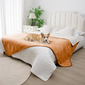 Waterproof Blanket for Bed, Leak Proof Dog Blankets for Couch Sofa Protection, Reversible Pet Sherpa Throw Furniture Protector Machine Washable(60"x80",Orange)