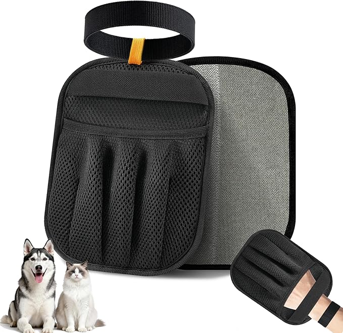 Pet Hair Removal Glove for Dogs & Cats, Upgraded Electrostatic Anti-Slip Pet Hair Removal Tool with 5-Finger Design, Thickened Magic Brush Pet Hair Remover for Couch Carpet Clothes, 1 PCS