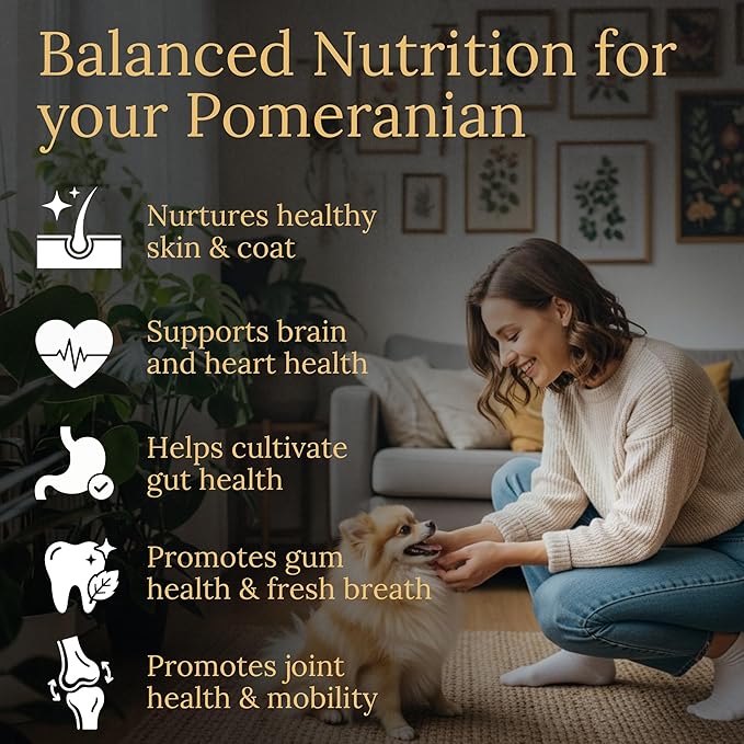 Multivitamins, Balanced Nutrition for Your Pomeranian, 90 Count, Made in the USA with Real Bacon