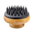 Bamboo Bath Scrubber with Soft Silicone Bristles, Size Large, Pet Scrubber for Shedding, Bathing & Massaging, Eco-Friendly, Doggy Style Large Dog Grooming Brush