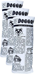 Pet Qwerks Plush Interactive Dog Toys - Newspaper Squeaker Toy - 10 in,Large Breeds (Pack of 3)