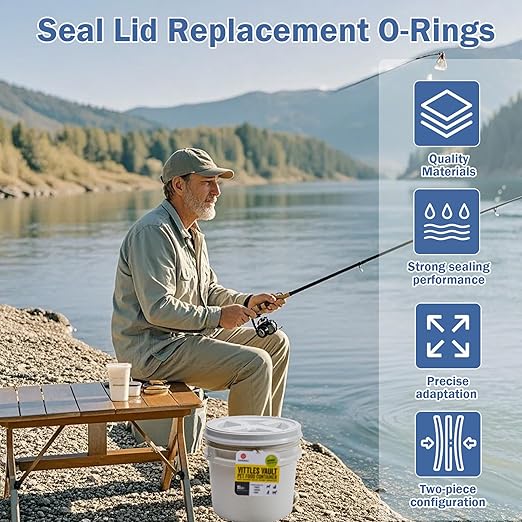 for Gamma2 Seal Replacement O-Ring (one Pair) for 9" lids (Pet Food containers) (Pack of 2)
