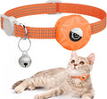 Apple AirTag Cat Collar, GPS Tracker Kitten Collar with Breakaway Feature, Lightweight and Reflective, Perfect for Cats and Puppies (Orange)