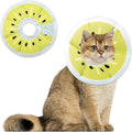 Soft Adjustable Cat Cone Collar, Comfortable Cat Recovery Collar Suitable for Various Types of Cats,Elizabethan Neck Protective Collar for Cats After Surgery (Gold Kiwi, Small)