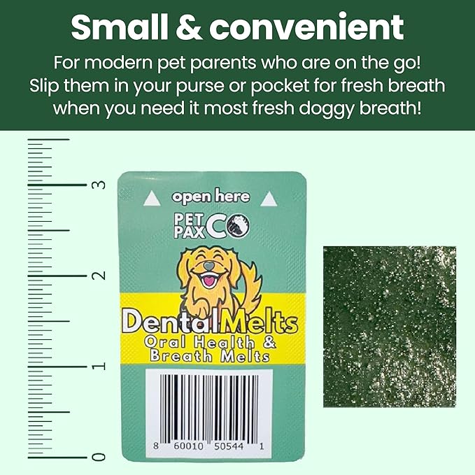 Dog Breath Freshener 5 in 1 – 30 Oral Strips – Natural Sage, Spirulina, Apple Cider Vinegar – Dogs Dental Care Products, Fresh Breath & Oral Hygiene Support – No Chew Dog Breath Mints