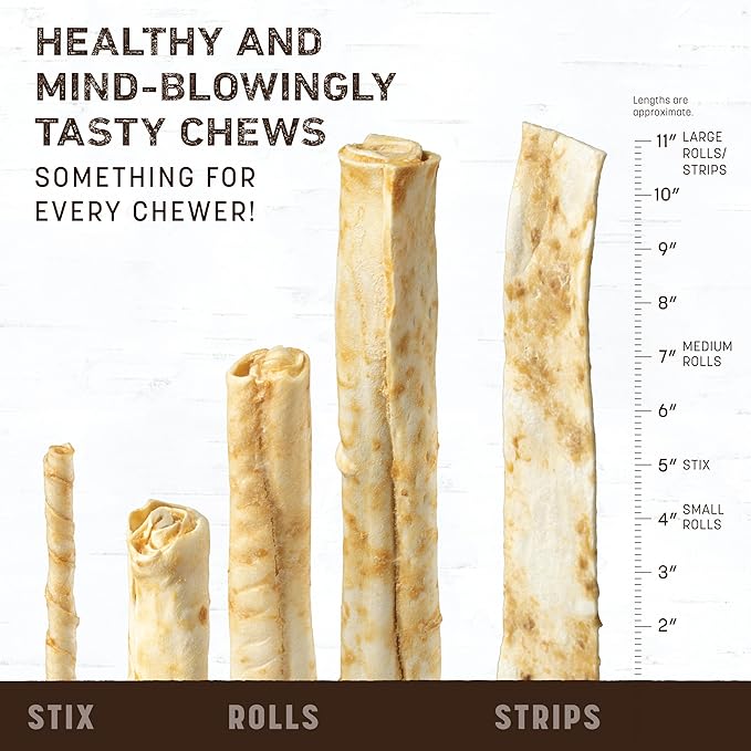 Earth Animal No Hide Chews - Long Lasting Rawhide Free Medium Dog Chews Rolls, Salmon - 3 Count Value Pack