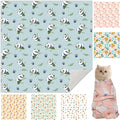 17.7" Cat Grooming Wrap, Cat Wrap for Cutting Nails, Self-Adherent Fabric Wrap for Cats, Anti-Scratch, Anti-Escape, Multifunctional Swaddle Wrap Pet Tool (Panda, Medium)