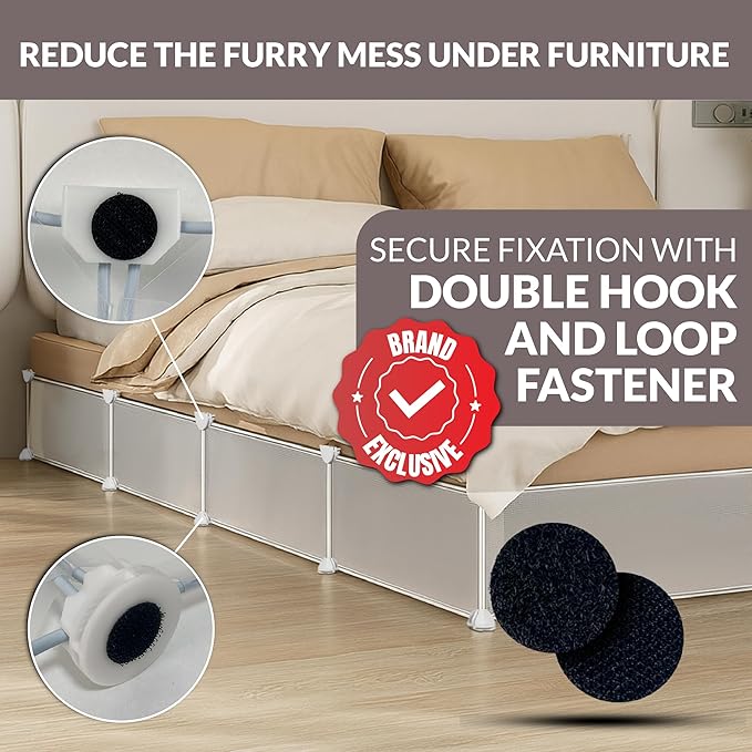 Petsy Under Couch Blocker – Extra Long 138" x 7.9" Furniture Barrier for Dogs & Cats – Prevent Pets from Hiding Under Beds or Sofas – Protect Floors & Keep Your Home Clean, Safe, and Pet-Friendly