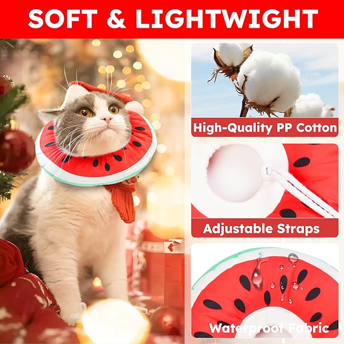 Kitten Cones After Surgery Extra Small Waterproof Cone Collar Soft to Stop Licking Neck Elizabethan Kitten e Collar for Recovery Wound Healing Safety xs Small Cat Donut Cone