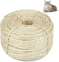 164 Feet Sisal Rope for Cat Scratching Post, 4 mm Natural Cat Tree Rope, DIY Hemp Twine Rope for Repairing, Recovering Scratch Post Cats Tree Tower Replacement (Natural)