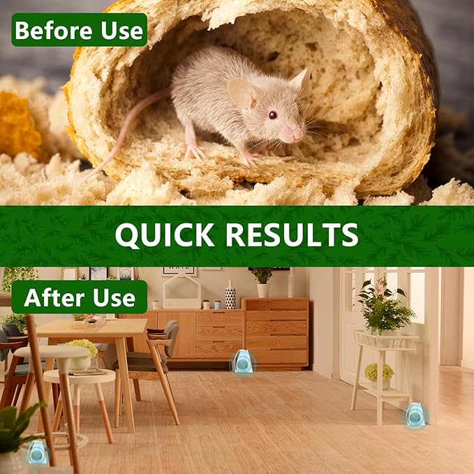 Mouse Rodent Repellent, 48 Pack Peppermint Lemon Oil Mice Repellent for Squirrel Rats Spider Pests, Natural Deterrent for Kitchen, Warehouse, Car, Indoor, Outdoor Safe for Pets & Family