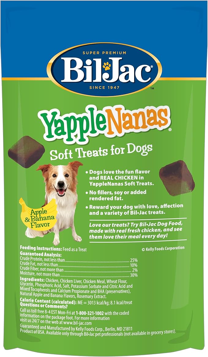 Bil-Jac Yapple-Nanas Dog Treats 4oz