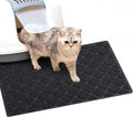 Cat Litter Mat Litter Box Mat,Litter Trapping Mat Premium Durable PVC Pad, 23 x 14 Inches, Easy to Clean,Non-Slip,Urine Waterproof,Black