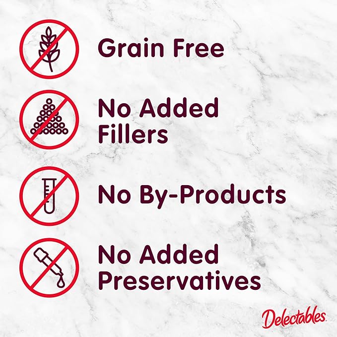 Hartz Delectables Lickable Treat Bisque Wet Cat Treat with Real Tuna & Salmon, Food Topper, Hydrating, Grain-Free, No-Fillers, No by-Products, No-Added Preservatives, 1.4oz Pouch (Pack of 24)