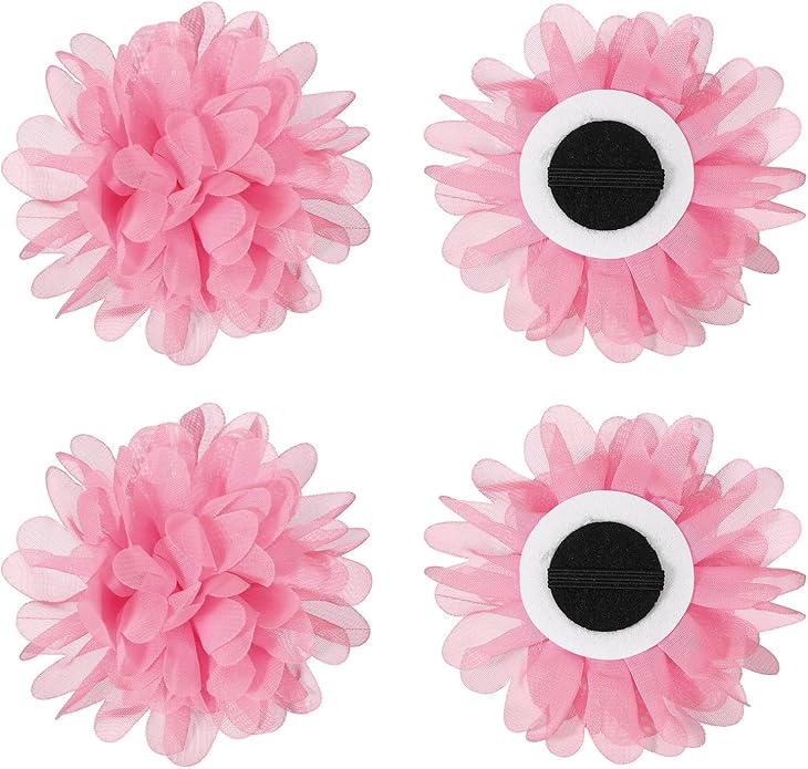 Dog Collar Flowers, Pet Flower Charms Soft Chiffon Cat Collar Bow Tie Floral Grooming Supplies, Intended for Rabbit