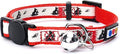 Pawtitas Glow in The Dark Cat Collar with Breakaway Safety Buckle & Bell Adjustable Kitten Collar, Red