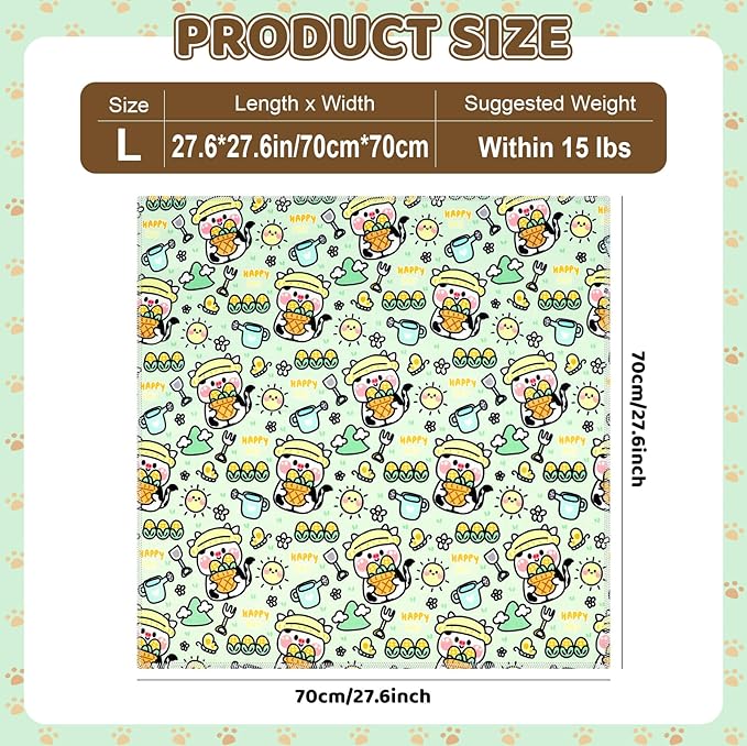 27.6" Cat Grooming Wrap for Cutting Nails, Corn Pattern Self-Adherent Fabric Wrap for Cats, Anti-Scratch Anti-Escape Multifunctional Cat Swaddle Tool for Teeth Brushing, Ear Cleaning