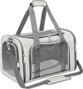 Soft-Sided Cat/Dog/Pet Carrier, Collapsible Pets Travel Carriers for Big Cats/Small Dogs with Shoulder Strap & Removable Mat, Mesh Puppy Carry Bag, Up to 16 Lbs, TSA Airline Approved(Beige)