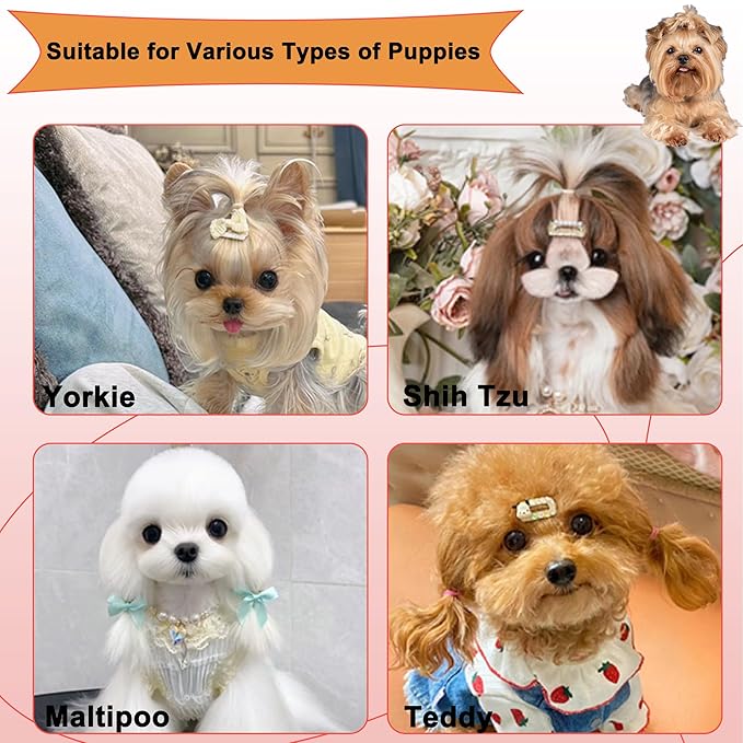 Puppy Brush - Soft Dog Brush - Perfect for Yorkie, Shih Tzu, Maltipoo & Maltese Grooming - Gentle Hair Remover for Easy Pet Grooming at Home (Orange)