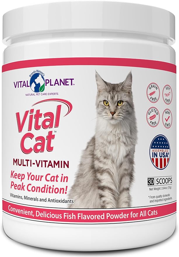 Vital Planet - Vital Cat Multi Vitamin Mineral and Antioxidant Powder for Cats 75 gram 30 Servings
