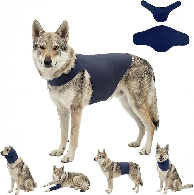 DAJIDALI® Dog & Cat Anxiety Vest & Spay Recovery Suit – Silent Calming Wrap for Surgery, Thunderstorms – Breathable Cone Alternative
