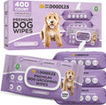 We Love Doodles Dog Wipes - Deodorizing & Cleaning Pet Wipes, for Coat, Face, Paws, Butt, & Body, Dog Essentials & Grooming Supplies, Made in USA, Lavender (400 Wipes)