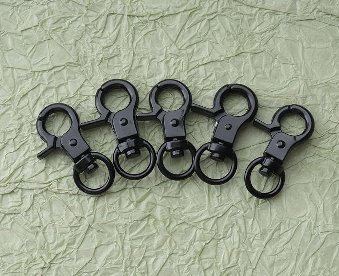 5 Pcs Dog Tag Clips with 5 Pcs 3/4 Inch 1 Inch Keychain Metal Rings for Pet Kitten Cat Collars ID Holder