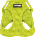 Best Pet Supplies Voyager Step-in Air Harness - All Weather Mesh, Reflective, No Pull Harness for Dogs, Cats - Secure with Hook & Loop Fastener, Buckle, Double D-Rings - Lime Green, XL