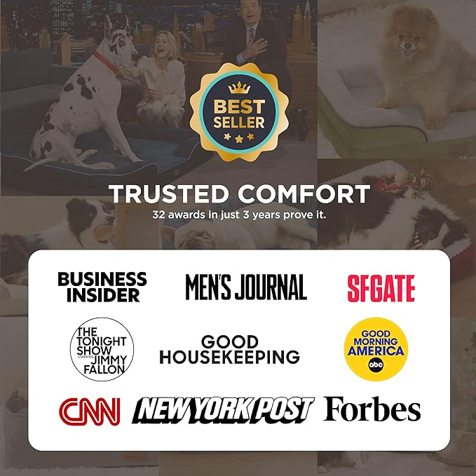 Bedsure Orthopedic Dog Beds Large Sized Dog - Washable Large Dog Cat Bed Waterproof, Comfort Dogs Couch Sofa with Washable Removable Cover, Pet Bed with Nonskid Bottom, Plush-Black, 35"