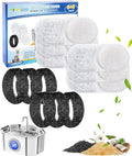 Cat Water Filter Replacement Compatible with APAUK 108oz/3.2L Cat Fountain, Filters for Cat Water Fountain Activated Carbon Water Filter for Fountain & Sponges, 6+6 Pack