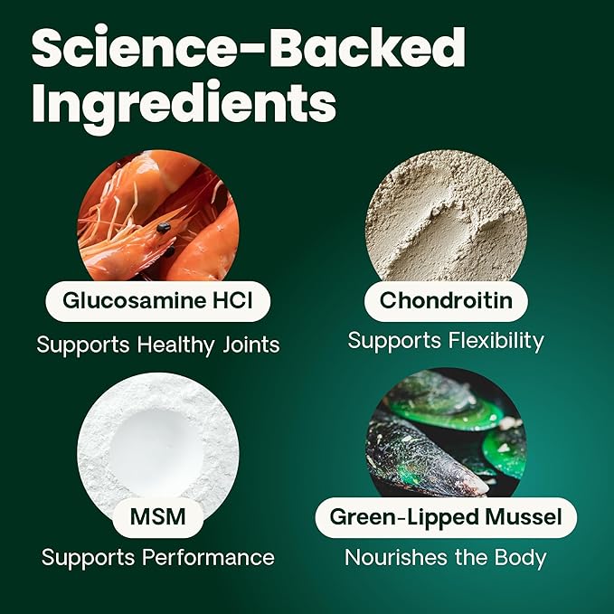 VetriScience Extra Strength Healthy Hip & Joint Chews, GlycoFlex Glucosamine and Green-Lipped Mussel Joint Support Supplement for Cats, Promote Mobility and Soothe Joint Discomfort, Chicken, 60 Count