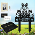 Personalized Memorial Marker for Departed Feline Friends, Handcrafted Cat Grave Stone