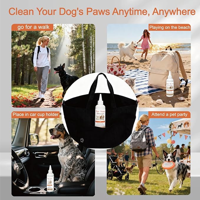 Dog Paw Cleaner- Dog Licking Paws Care | Rinse-Free Dog Toe Cleaner to Reduce Occasional Licking, Deep Clean & Moisturize | for All Dogs & Cats |3.4OZ