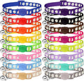 16 PCS Breakaway Cat Collars,Kitten Collar with Bell Cat Collars for Boy Girl Cats Breakaway Collar for Cats Glow in The Dark 7.5-12.6 Inch