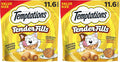 Temptations Tender Fills Crunchy and Soft Adult Cat Treats, Roasted Chicken Flavor, 11.6 oz. Pouch, (Pack of 2)