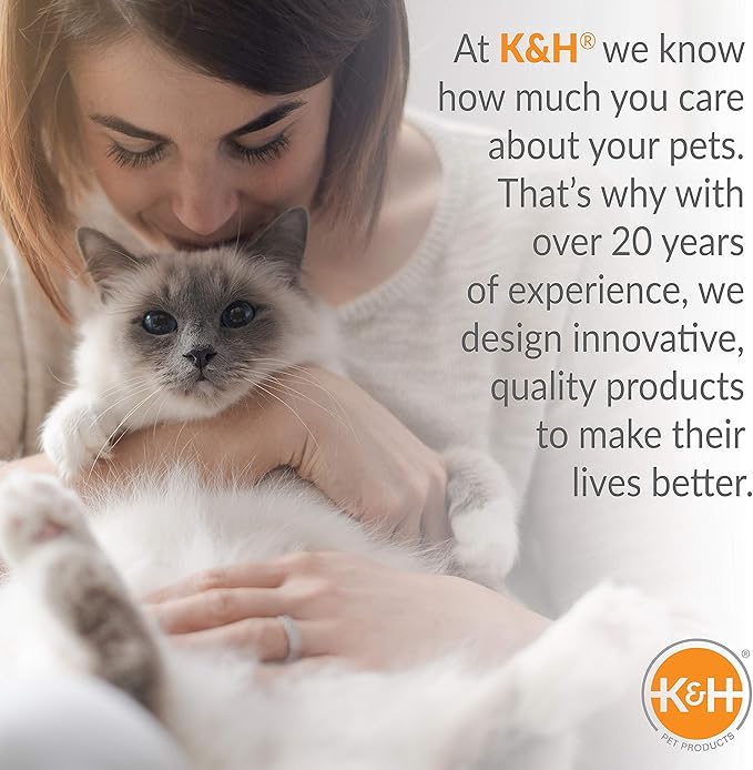 K&H Pet Products Extreme Weather Kitty Pad / Small Lectro-Kennel Outdoor Heated Pad Replacement Cover, Zipper Closure, Soft & Breathable - 18.5 X 12.5in Gray Fleece (Heated Pads Sold Separately)