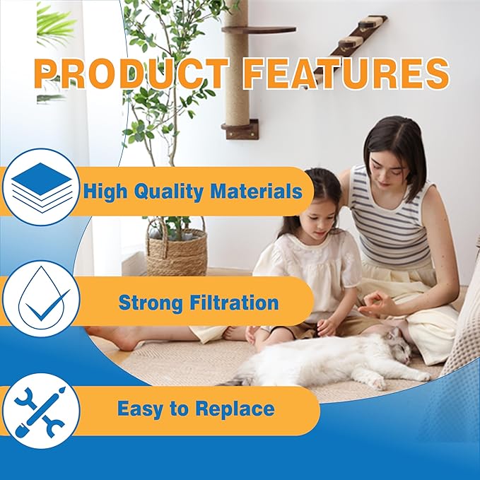 16 Pack Filter Replacement Compatible with Catit Airsift Jumbo/Regular/Smartsift Box, Dual Action Filter to Keep Catit Litter Box Fresh Smell，Cat Litter Box Filters Pads Replacement
